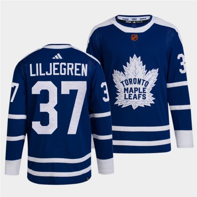 Toronto Toronto Maple Leafs #37 Timothy Liljegren Men's adidas Reverse Retro 2.0 Authentic Player Jersey Blue